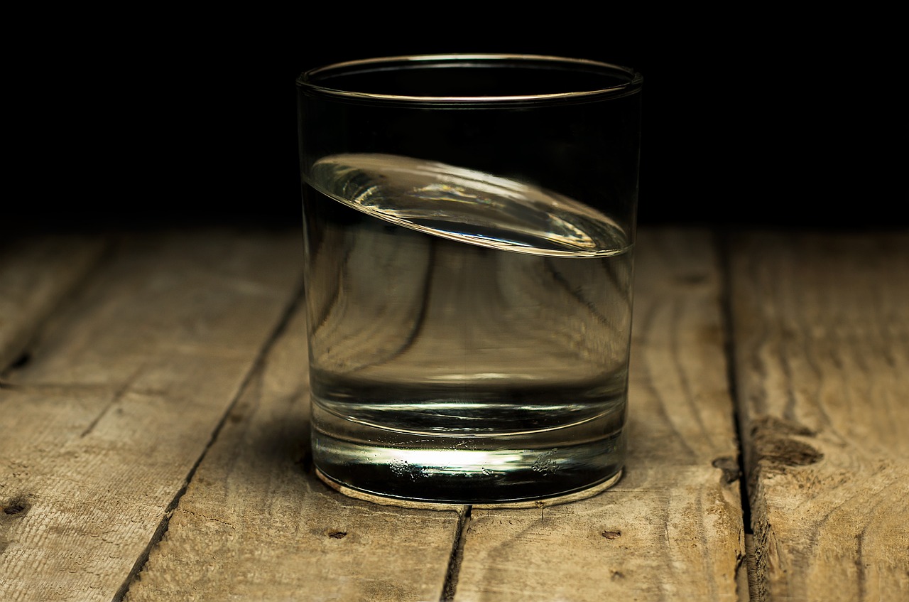 water, glass, tilted